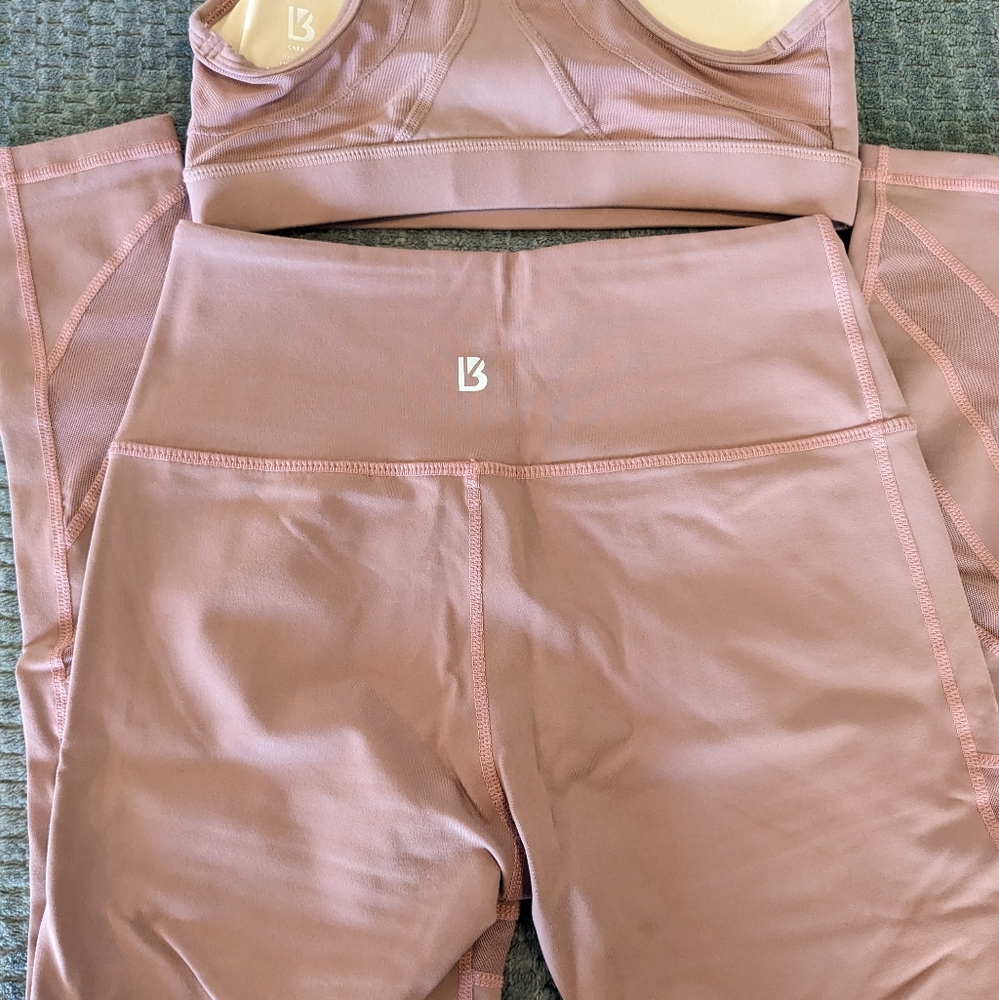 Buffbunny Anastasia Leggings and Ambrosia Bra in Mauve